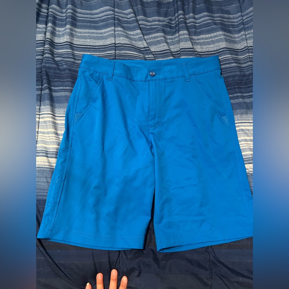 Fila Men's Vibrant Aqua Golf Performance Flat Front Shorts Size 32 EUC